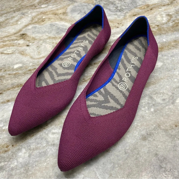 Rothy's The Pointed Toe Ballet Flats in Orchid Retired Color Size - Picture 3 of 11